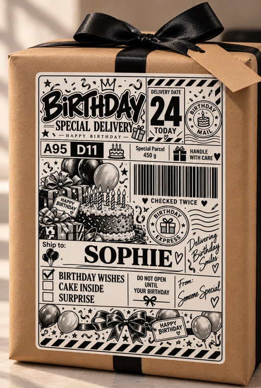 Birthday Mail – Personalised Birthday Label | PACK OF: 10,20,30,40