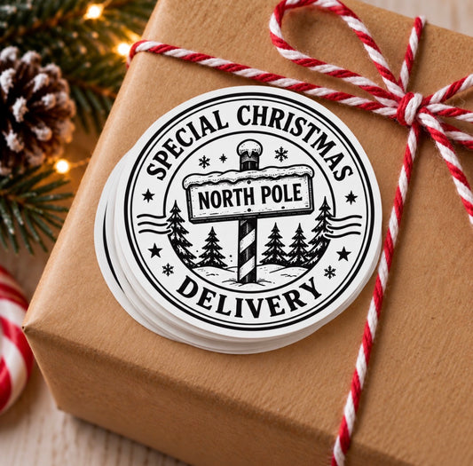 Special Christmas Delivery – North Pole Sticker | PACK OF : 10,20,30,40