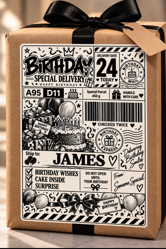 Birthday Mail – Personalised Birthday Label | PACK OF: 10,20,30,40