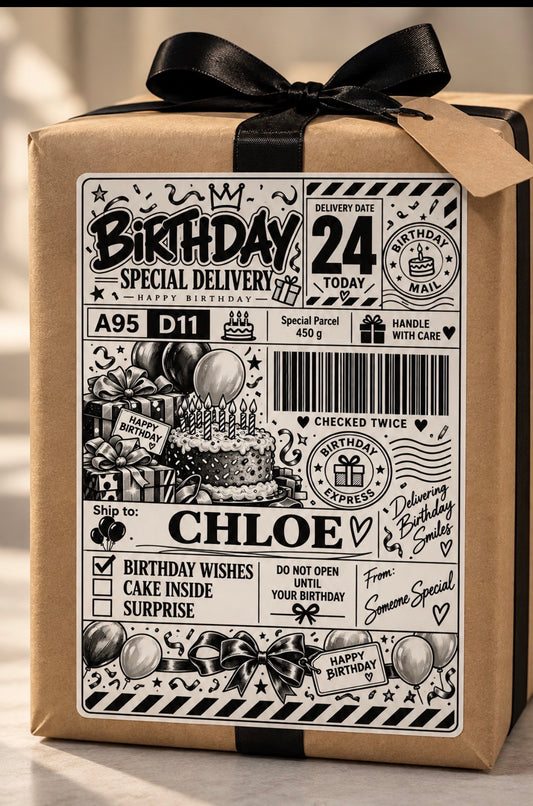 Birthday Mail – Personalised Birthday Label | PACK OF: 10,20,30,40